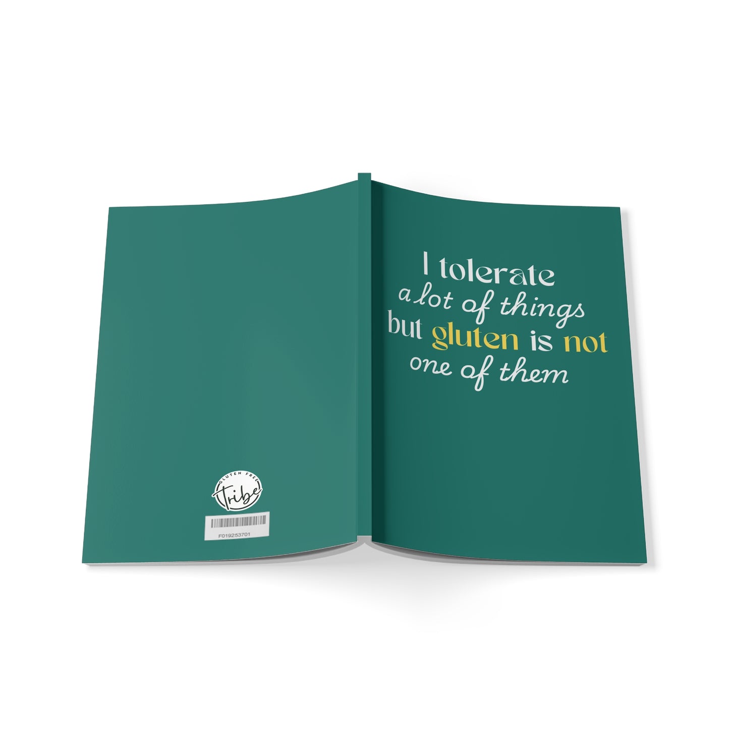 "Intolerant to Gluten" Softcover Notebook, A5