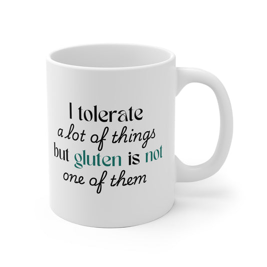 "Intolerant to Gluten" Mug for Rhodes Gluten Free