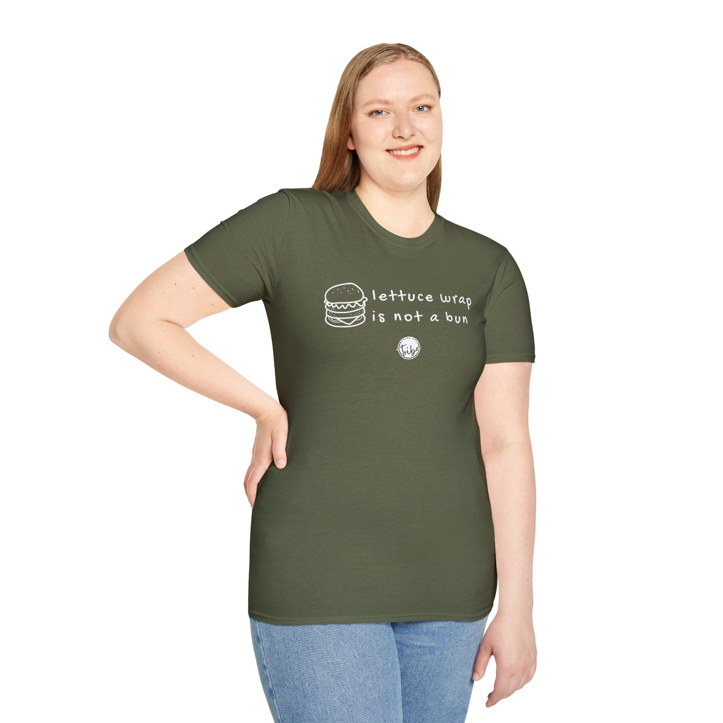 "Lettuce Wrap Is Not a Bun" Gluten Free T-Shirt