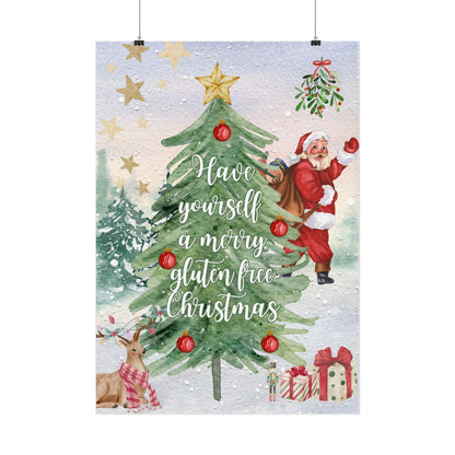 Gluten Free Cute Christmas Poster