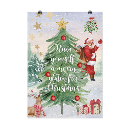 Gluten Free Cute Christmas Poster